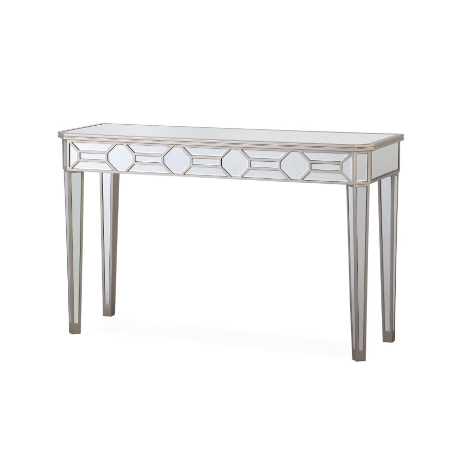 Rosa Mirrored Console Table with Patterns - Vida Living