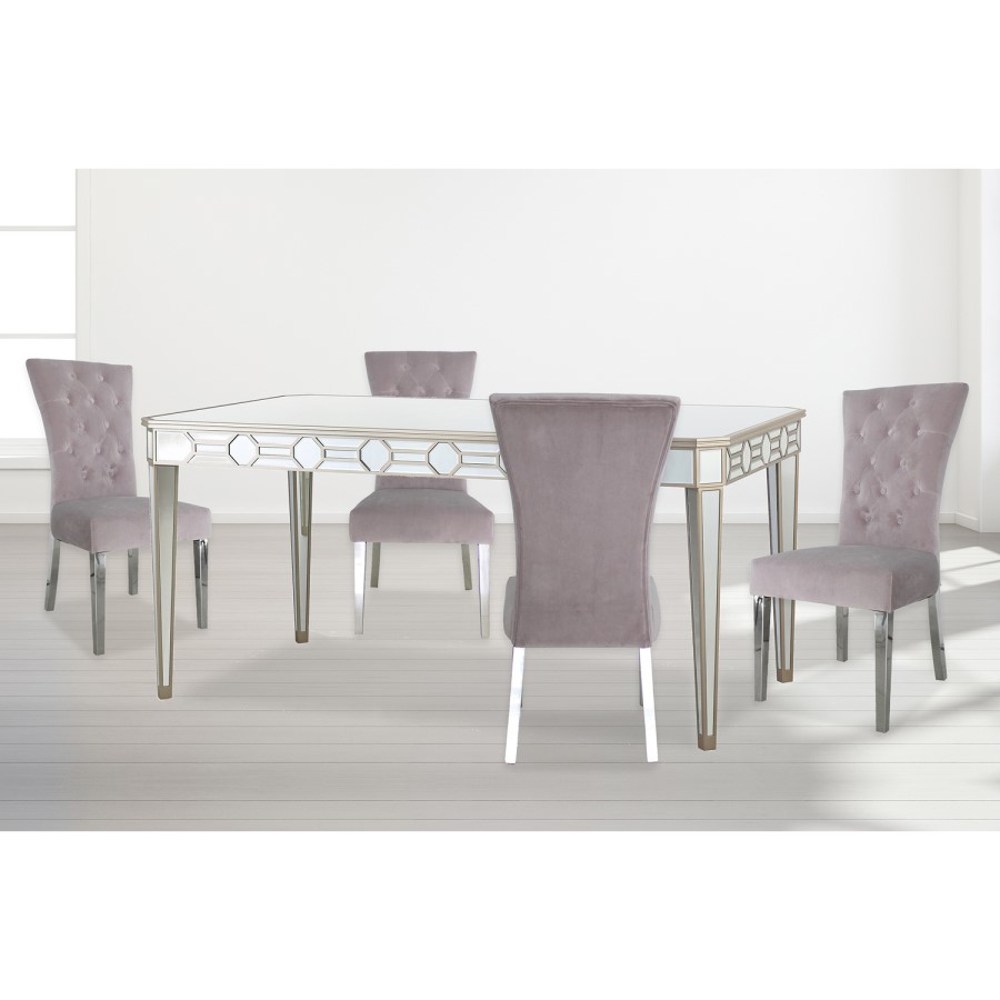 Rosa Mirrored Dining Table - Vida Living