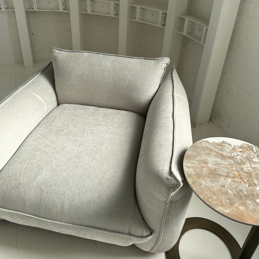Beige Chenille Cloud Armchair - Santo