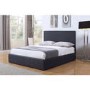 GRADE A1 - Safina Kingsize Ottoman Bed in Charcoal Grey Fabric