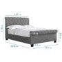 GRADE A1 - Safina Grey Velvet Double Bed 