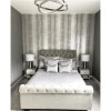 GRADE A1 - Safina Grey Velvet Double Bed 