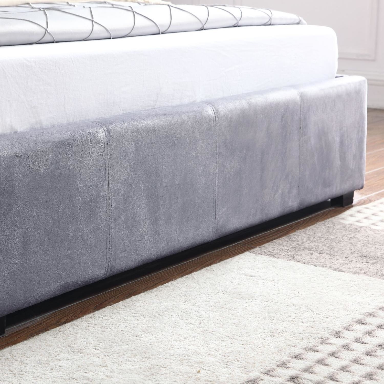 GRADE A2 Safina King Size Ottoman Bed with Double Stud Detailing in