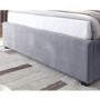 GRADE A1 - Safina Wing Back King Size Ottoman Bed in Grey Velvet