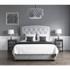 GRADE A1 - Safina King Size 
Wing Back Ottoman Bed in Silver Grey Velvet