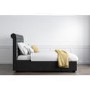 Safina Rolltop Double Ottoman Bed in Dark Grey Velvet