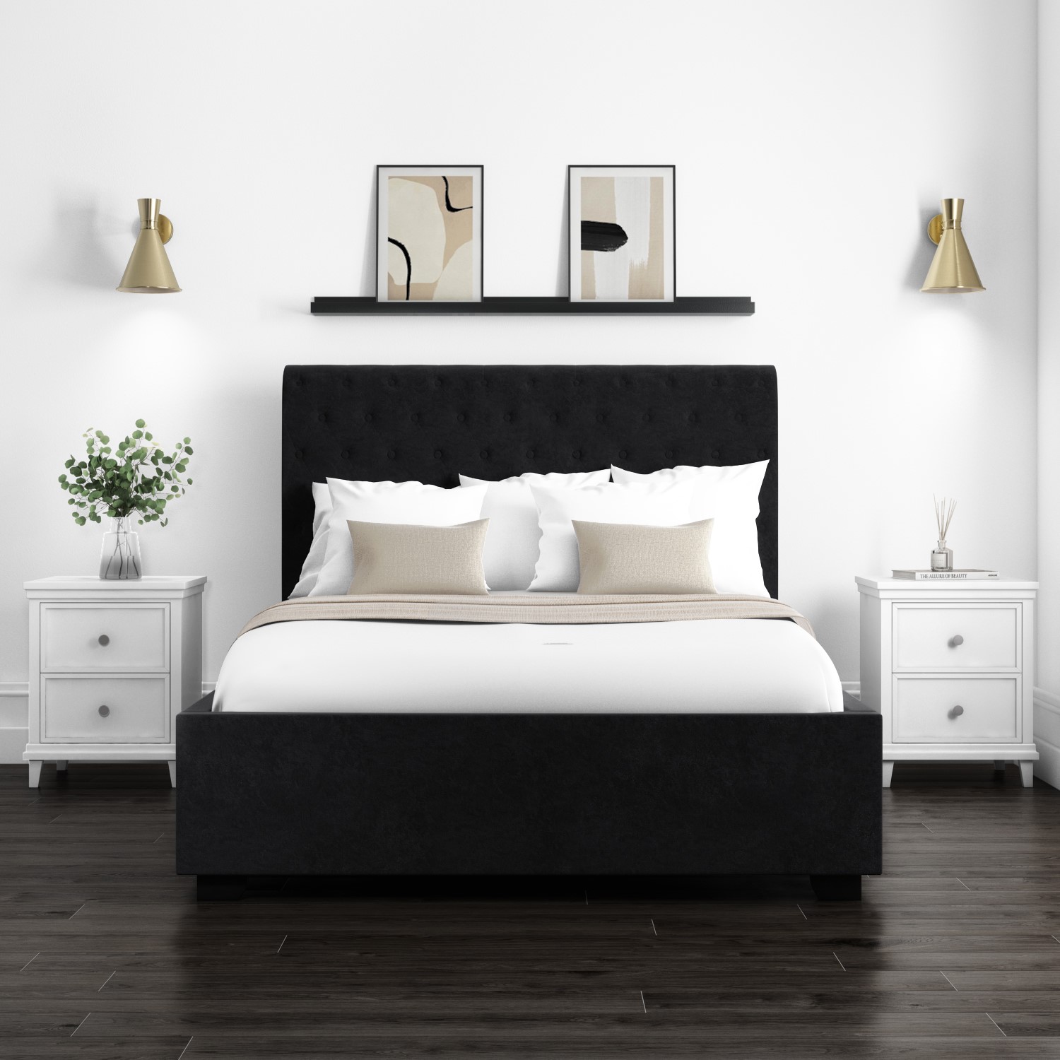 GRADE A2 - Safina Dark Grey Velvet King Size Ottoman Bed with Roll Top