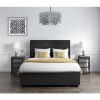 GRADE A1 - Safina Rolltop Double Ottoman Bed in Dark Grey Velvet