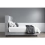 Safina Diamante Wing Back King Size Ottoman Bed in Silver Grey Velvet