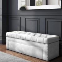 Safina Hall Storage Bench in Silver Grey Safina Hall Storage Bench in Silver Grey