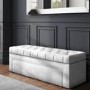Safina Hall Storage Bench in Silver Grey