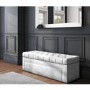 Safina Hall Storage Bench in Silver Grey