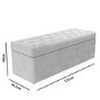GRADE A1 - Safina Velvet Storage Blanket Box in Silver Grey with Stud Detail