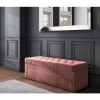 GRADE A2 - Safina Velvet Storage Blanket Box in Blush Pink with Stud Detail
