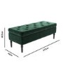 Safina Storage Bench in Bottle Green