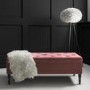 Safina Storage Bench in Blush Pink Velvet