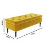 Mustard Yellow Velvet End-of-Bed Ottoman Storage Bench - Safina