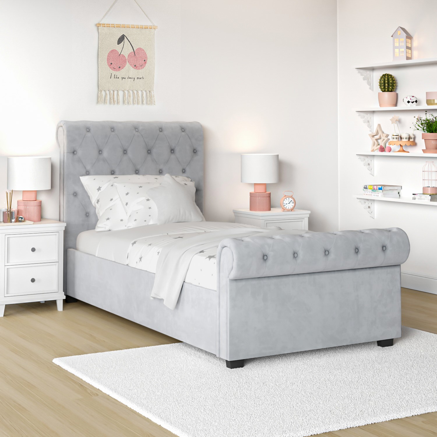 Grey Upholstered Bed Single | sites.unimi.it