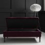 GRADE A1 - Safina Ottoman Storage Bench in Aubergine Velvet with Button Detail