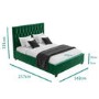 GRADE A1 - Safina King Size Ottoman Bed in Dark Green with Quilted Button Headboard