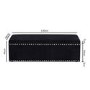 Black Velvet Ottoman Blanket Box with Stud Detail - Safina