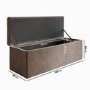 ONLY OPENED - Mink Brown Velvet Ottoman Blanket Box - Safina