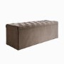 ONLY OPENED - Mink Brown Velvet Ottoman Blanket Box - Safina