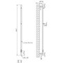 Brass Vertical Electric Towel Radiator 1600 x 73mm - Sagaro