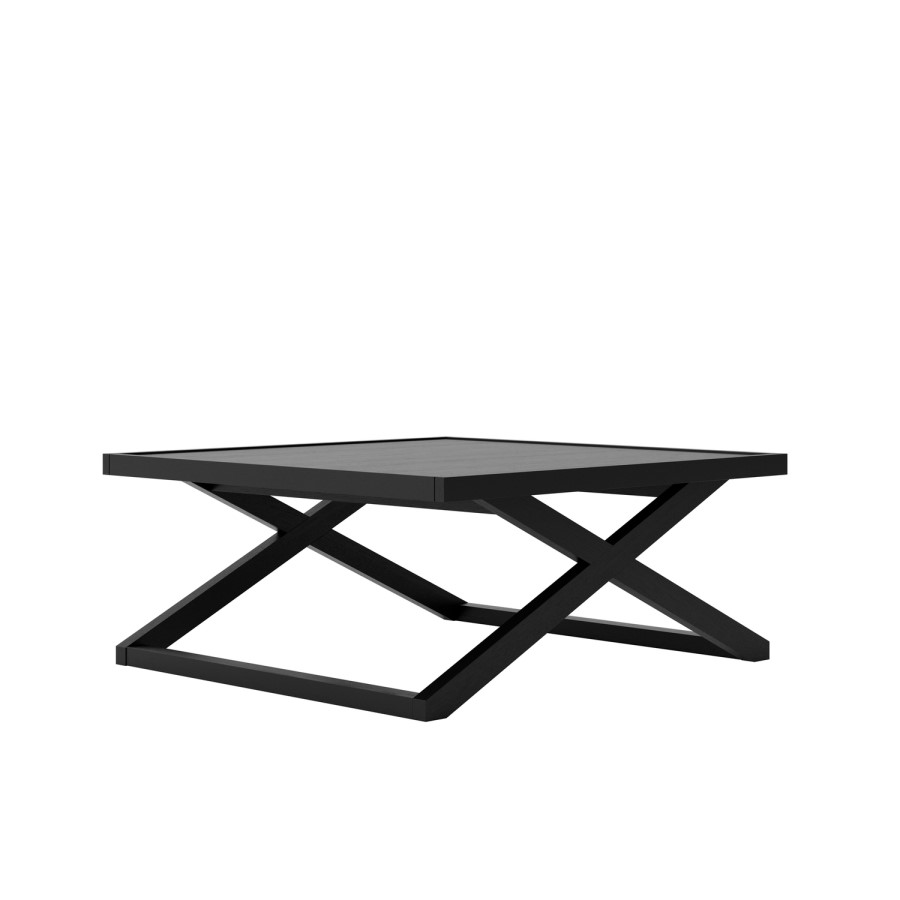 Small Rectangular Black Coffee Table - Sage