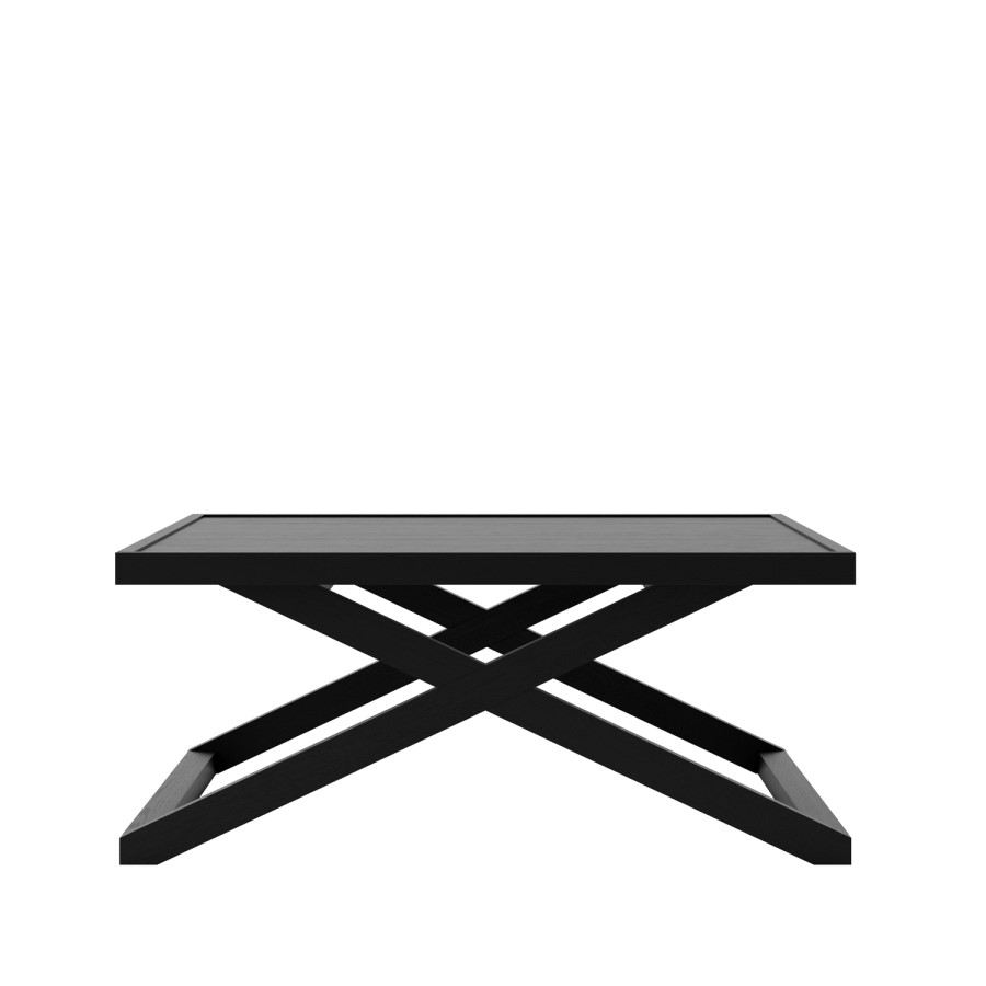 Small Rectangular Black Coffee Table - Sage