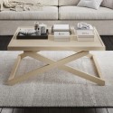 SAGBLOCOFLGE Large Square Light Oak Coffee Table - Sage