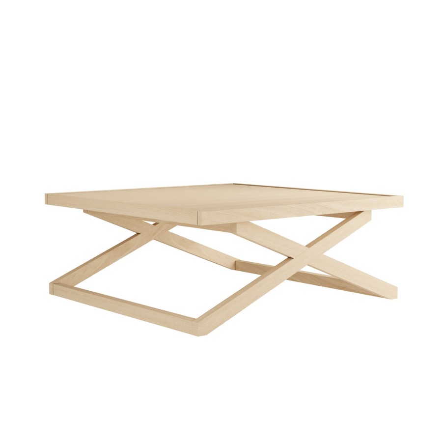 Large Rectangular Light Oak Coffee Table - Sage