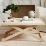 Small Rectangular Light Oak Coffee Table - Sage