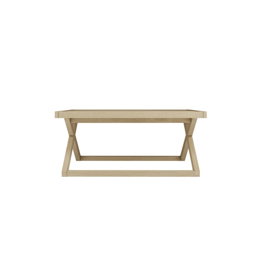 Small Rectangular Light Oak Coffee Table - Sage