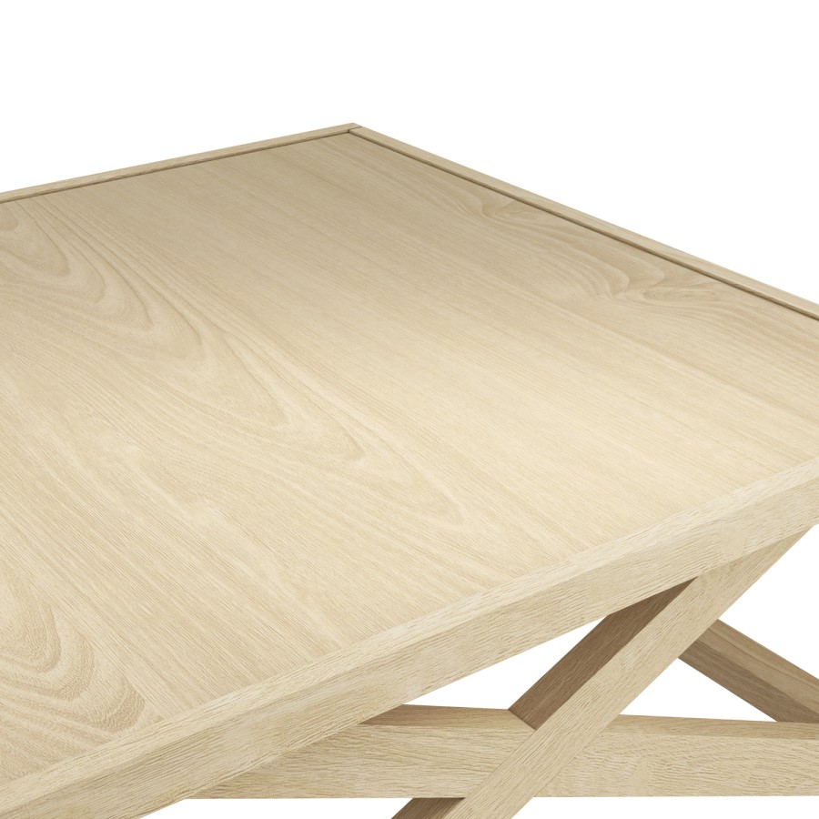 Small Rectangular Light Oak Coffee Table - Sage