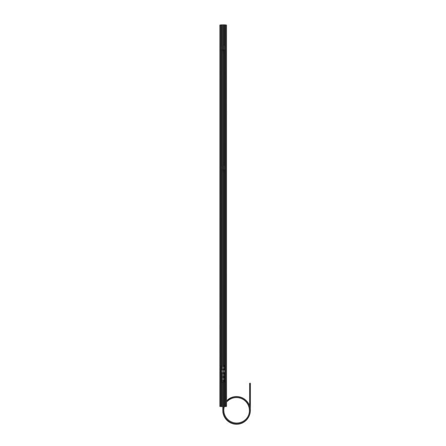 Black Vertical Electric Towel Radiator 1600mm - Sagaro