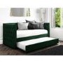 Sacha Velvet Sofa Bed in Bottle Green - Trundle Bed Included