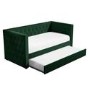 Bottle Green Velvet Day Bed with Trundle - Sacha