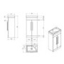 White Free Standing Double Door Vanity unit - W460 x H880mm