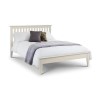 White Wooden Double Bed Frame - Salerno - Julian Bowen