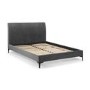 Grey Velvet Super King Ottoman Bed - Sanderson - Julian Bowen