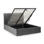 Grey Velvet Super King Ottoman Bed - Sanderson - Julian Bowen