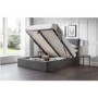 Grey Velvet Super King Ottoman Bed - Sanderson - Julian Bowen
