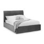 Grey Velvet Super King Ottoman Bed - Sanderson - Julian Bowen
