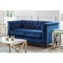 Blue Velvet 2 Seater Sofa - Julian Bowen