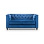 Blue Velvet 2 Seater Sofa - Julian Bowen