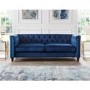 Blue Velvet 3 Seater Sofa - Julian Bowen