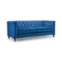 Blue Velvet 3 Seater Sofa - Julian Bowen