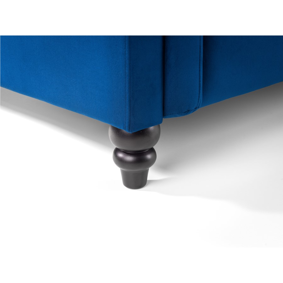 Blue Velvet 3 Seater Sofa - Julian Bowen