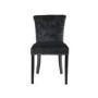 Sandringham Pair of Crushed Velvet Black Chairs